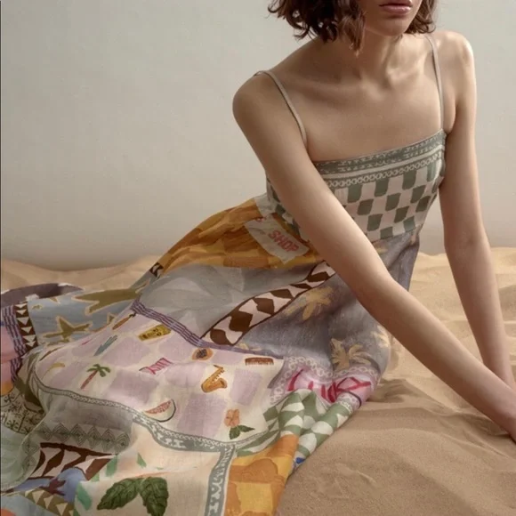 Côte d'Azur EmmaLee Runway Patchwork Maxi Sun Dress